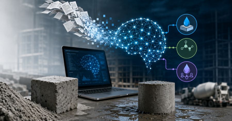 Inteligencia artificial encuentra materiales para el hormigón verde